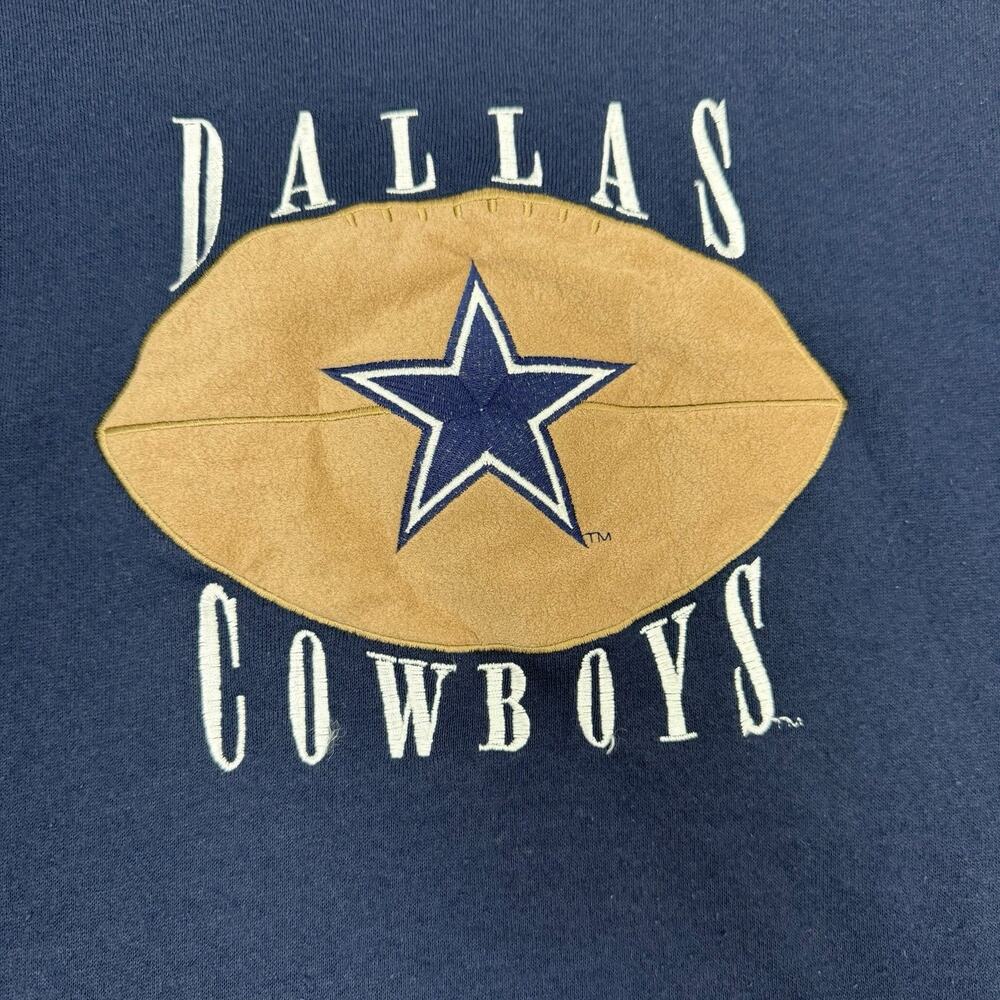 Dallas Cowboys Sweatshirt Womens Large Blue Artex Sportswear Crew Neck Vintage - Picture 2 of 10